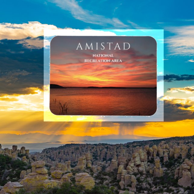 Sunset at Amistad Reservoir, Amistad NRA, Texas Magnet (Skapare uppladdad)