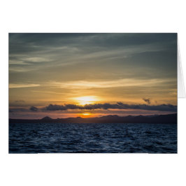 Sunset at Bartolome Island Hälsningskort