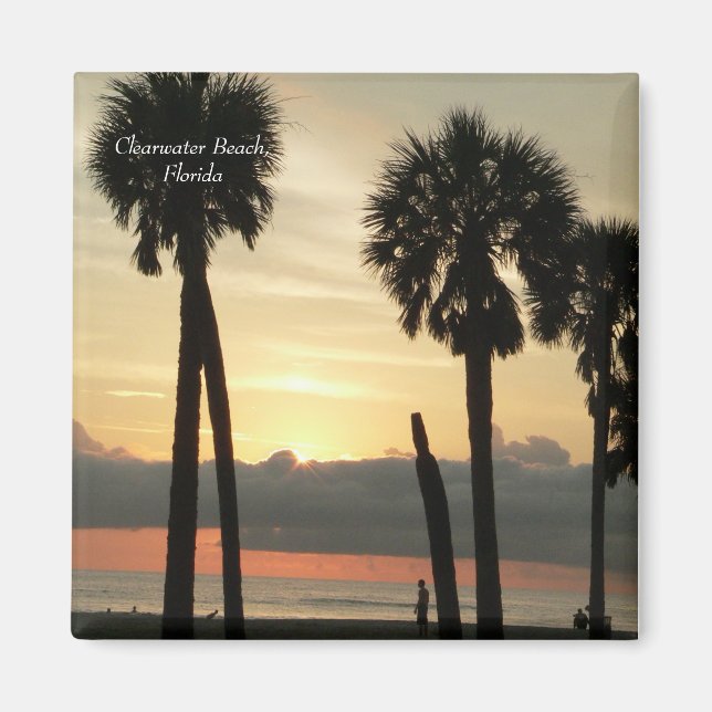 Sunset at Clearwater Beach Magnet (Framsidan)