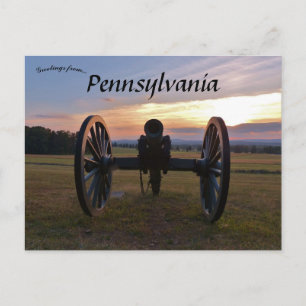 Sunset at Gettysburg Pennsylvania USA Vykort