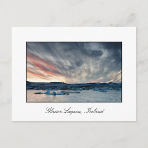 Sunset at Glacier Lagoon 2010 Vykort