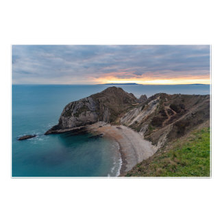 Sunset at Jurrasic Coast, England, UK Fototryck