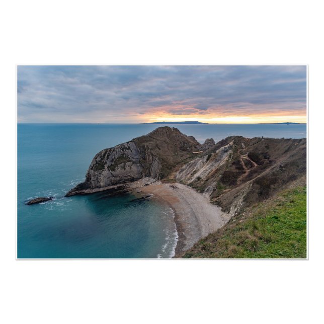 Sunset at Jurrasic Coast, England, UK Fototryck (Framsidan)