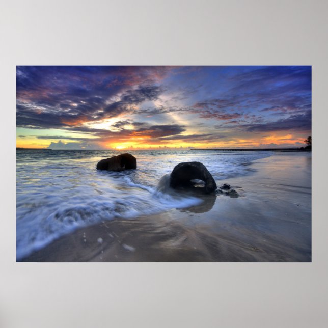 Sunset at Kedonganan Beach Poster (Framsidan)