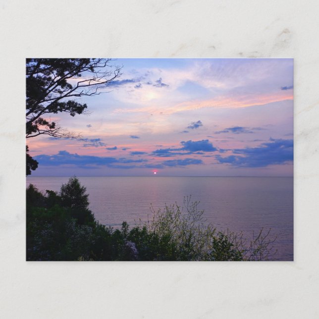 Sunset at Lake Ontario Vykort (Framsida)