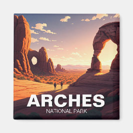 Sunset at Moab Utah Arches nationalpark Magnet