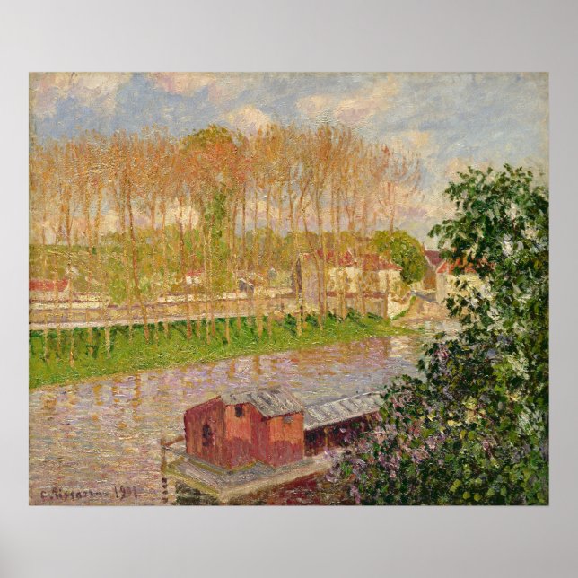Sunset at Moret-sur-Loing, 1901 Poster (Framsidan)