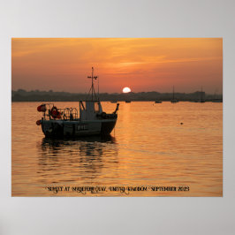 Sunset at Mudeford quay, Förenade kungariket Poster
