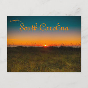 Sunset at North Myrtle Beach South Carolina Vykort