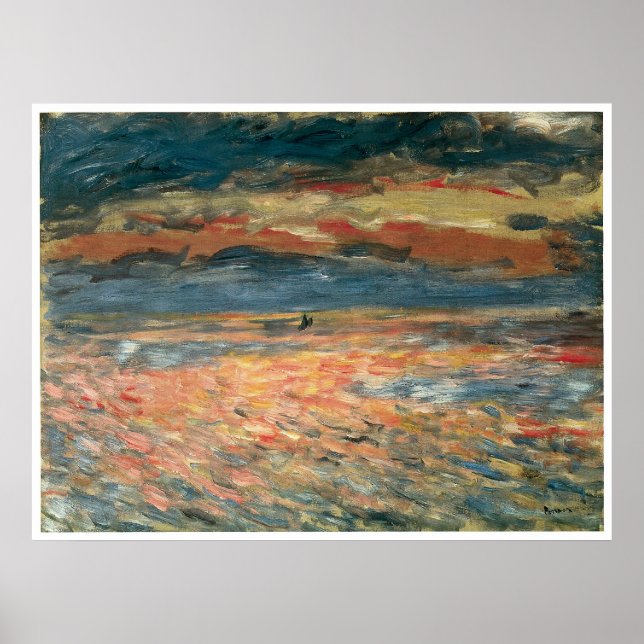 Sunset at Sea, Pierre-Auguste Renoir Poster (Framsidan)