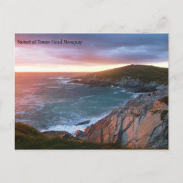 Sunset at Towan Head Newquay Cornwall England Vykort
