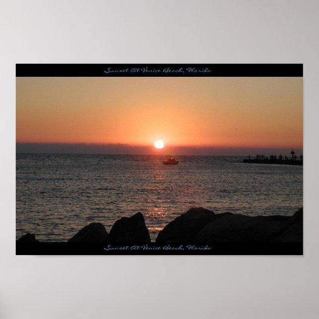 Sunset at Venice Beach, Florida Poster (Framsidan)