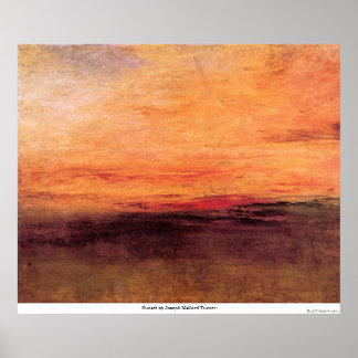 Sunset av Joseph Mallord Turner Poster