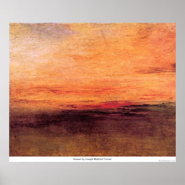 Sunset av Joseph Mallord Turner Poster (Framsidan)