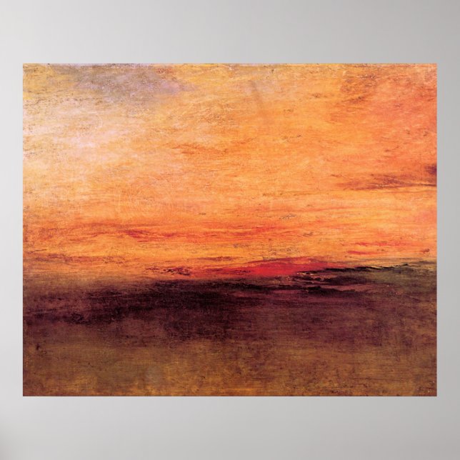 Sunset av Joseph Mallord Turner Poster (Framsidan)