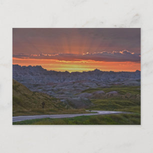Sunset, Badlands nationalpark Vykort
