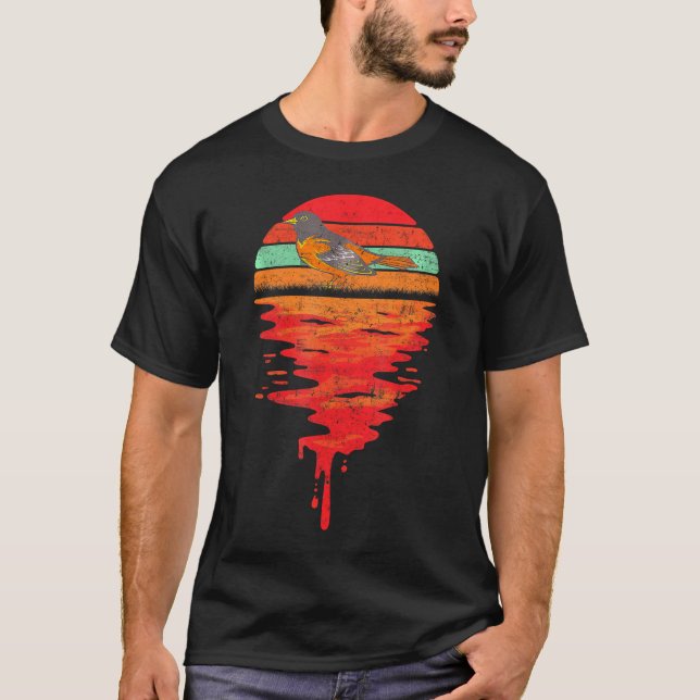 Sunset Baltimore Oriole T Shirt (Framsida)