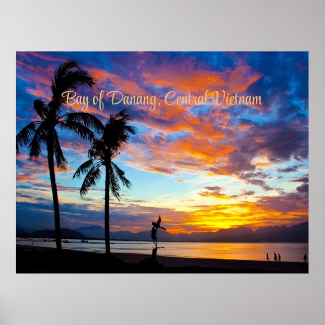 Sunset, Bay of Danang, Central Vietnam, Poster (Framsidan)