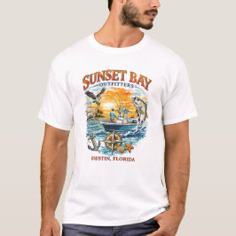 Sunset Bay Outfitters Destin Florida Kustdesign T Shirt