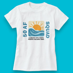 Sunset Beach 50 AF Crew Cute Birthday T Shirt