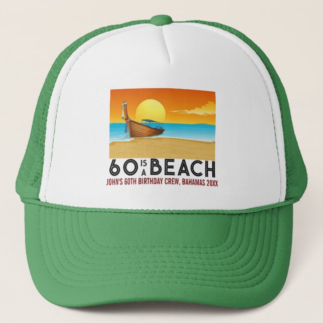 Sunset Beach 60-70-års Crew Squad Trucker Keps (Framsida)