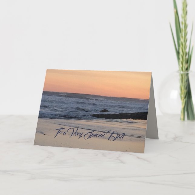 Sunset Beach A Mycket Speciella Pappa Kort (Framsida)