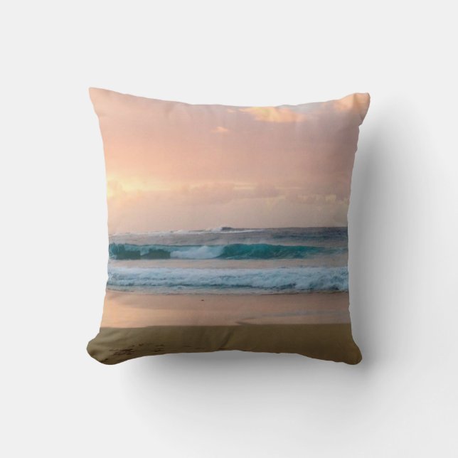 Sunset Beach and Sea Kudde (Framsida)