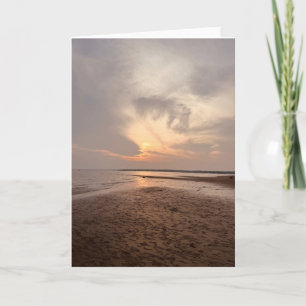 Sunset Beach Blank Hälsning Kort