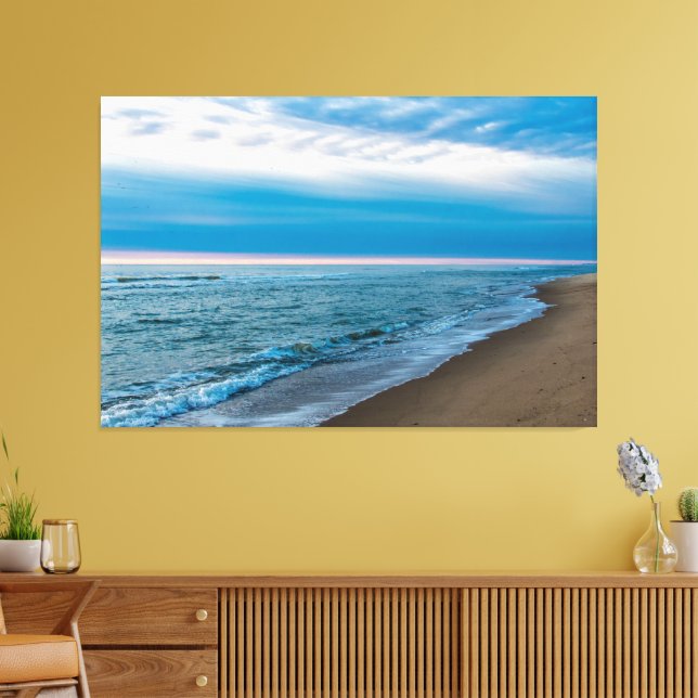 Sunset Beach Canvas Print Picture 23 (Insitu (Vardagsrum))