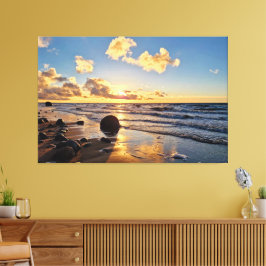 Sunset Beach Canvas Print Picture 27