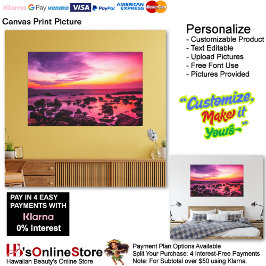 Sunset Beach Canvas Print Picture 42