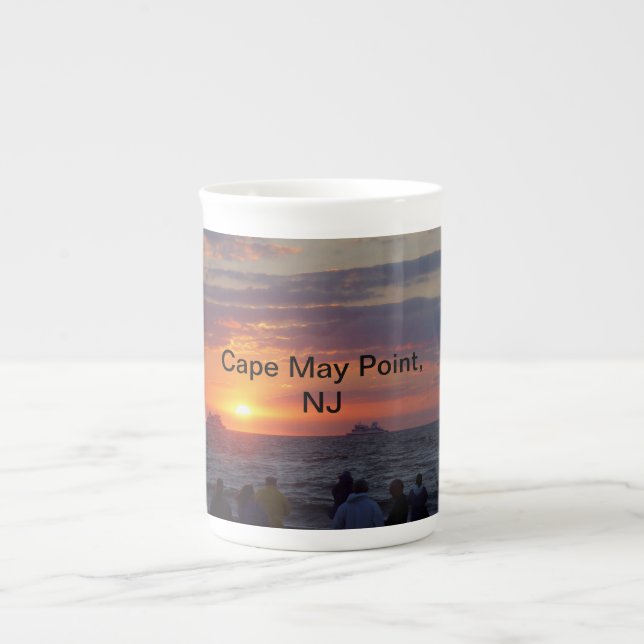 Sunset Beach, Cape May, NJ Bone China Mugg Benporslin Mugg (Framsidan)