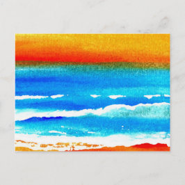 Sunset Beach CricketDiane Ocean Art Vykort