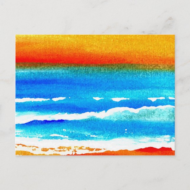 Sunset Beach CricketDiane Ocean Art Vykort (Framsida)