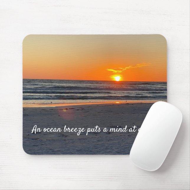 Sunset Beach-foto med offert Musmatta (Med mus)