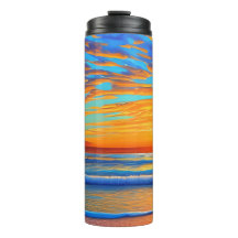 Sunset Beach Handflatan Träd Tropical Island