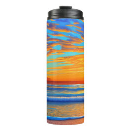 Sunset Beach Handflatan Träd Tropical Island