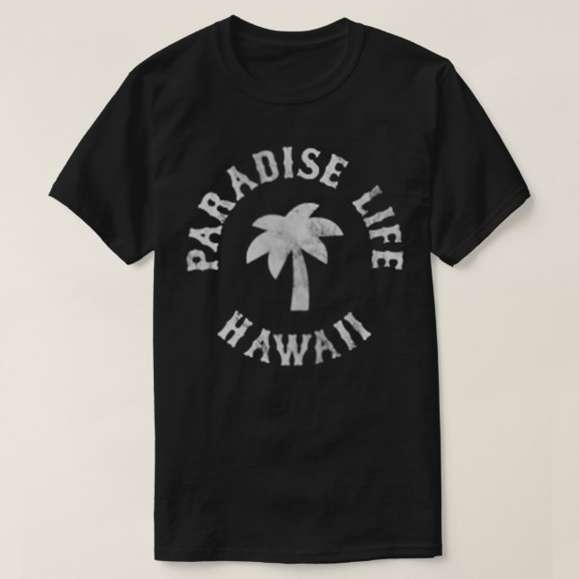 Sunset Beach Hawaii Wave Logotyp Zip T Shirt (Design framsida)
