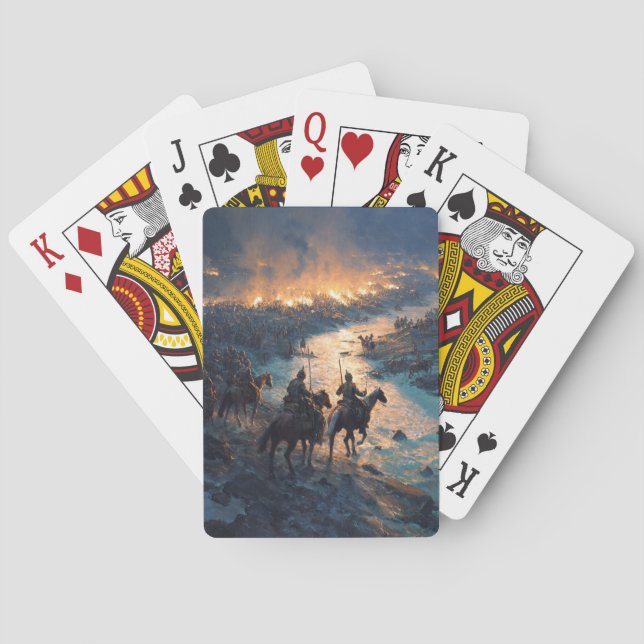 Sunset Beach Horse Ride Playing Cards Casinokort (Baksidan)