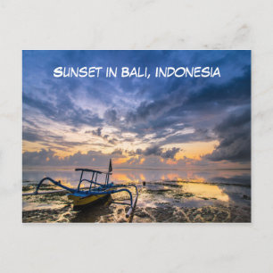 Sunset Beach in Bali, indonesiskt vykort