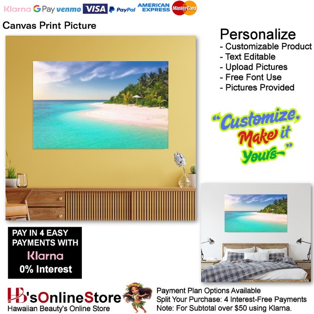 Sunset Beach Kanvastryck Bild 10 (Sunset Beach Canvas Print Picture 10.)