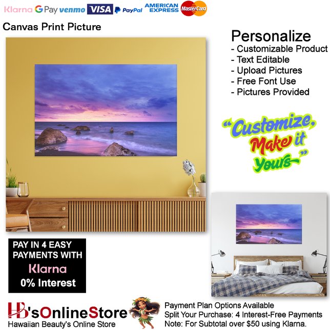 Sunset Beach Kanvastryck Bild 13 (Sunset Beach Canvas Print Picture 13.
)