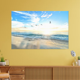 Sunset Beach Kanvastryck Bild 15