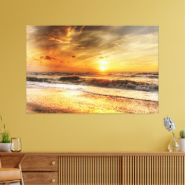 Sunset Beach Kanvastryck Bild 18