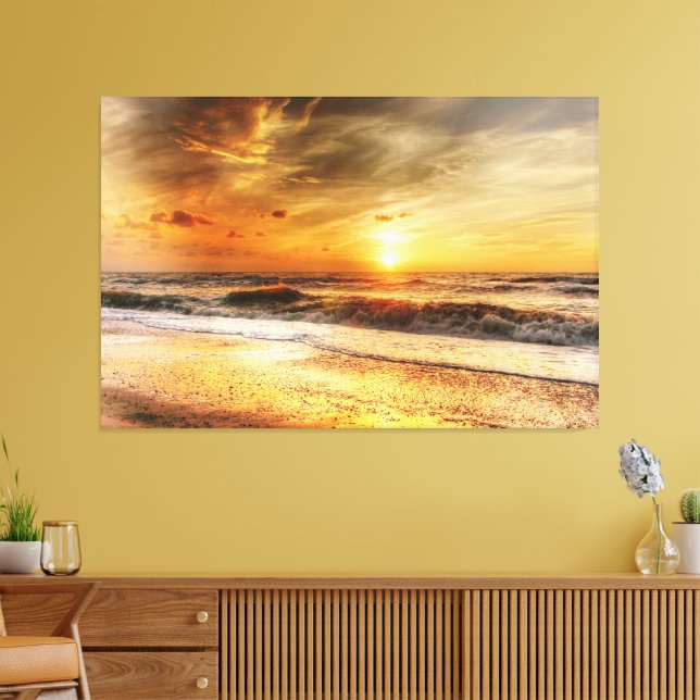 Sunset Beach Kanvastryck Bild 18 (Insitu (Vardagsrum))