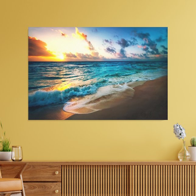 Sunset Beach Kanvastryck Bild 19 (Insitu (Vardagsrum))