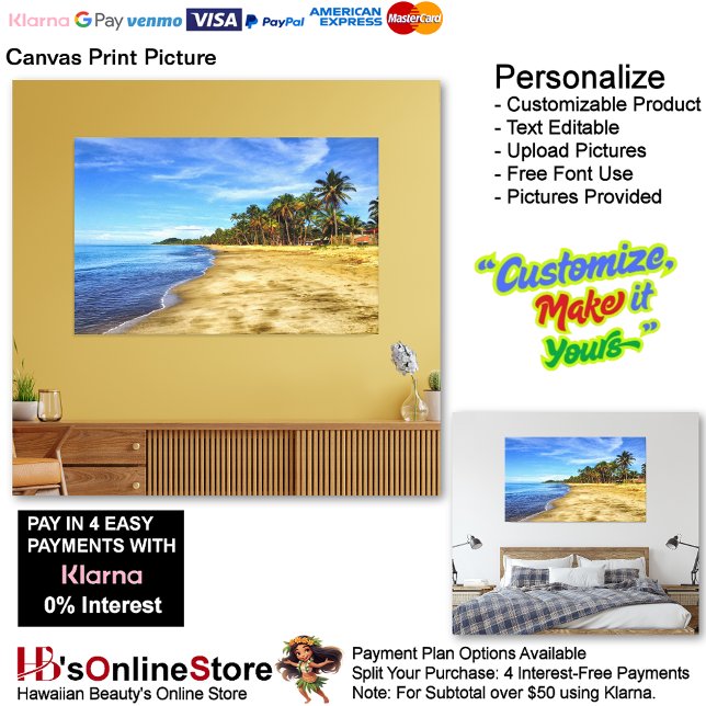 Sunset Beach Kanvastryck Bild 7 (Sunset Beach Canvas Print Picture 7.)