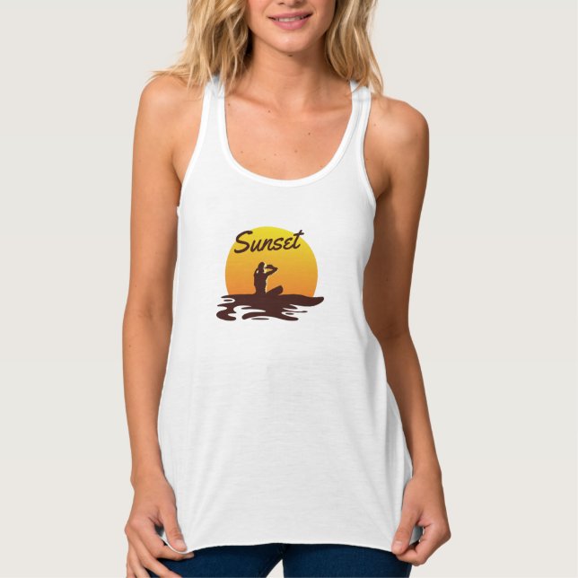 Sunset Beach Linne Med Racerback (Framsida)