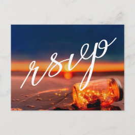 Sunset Beach Mason Burk Blue Night Bröllop OSA Meddelande Vykort