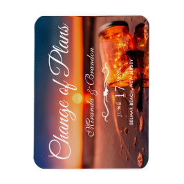 Sunset Beach Mason Burk Blue Night Förändring av p Magnet